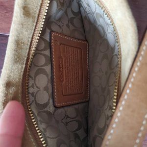 Tan Suede Coach Purse
